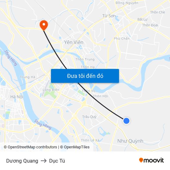 Dương Quang to Dục Tú map