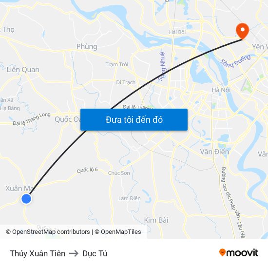 Thủy Xuân Tiên to Dục Tú map