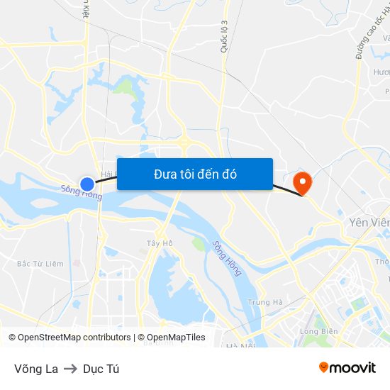 Võng La to Dục Tú map