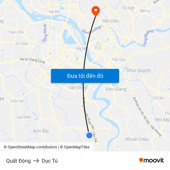 Quất Động to Dục Tú map