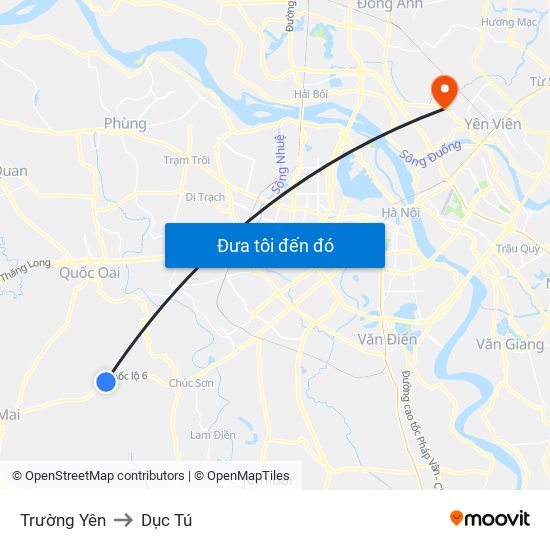 Trường Yên to Dục Tú map