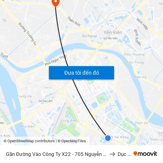 Gần Đường Vào Công Ty X22 - 705 Nguyễn Văn Linh to Dục Tú map