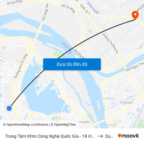 Trung Tâm Khtn Công Nghệ Quốc Gia - 18 Hoàng Quốc Việt to Dục Tú map