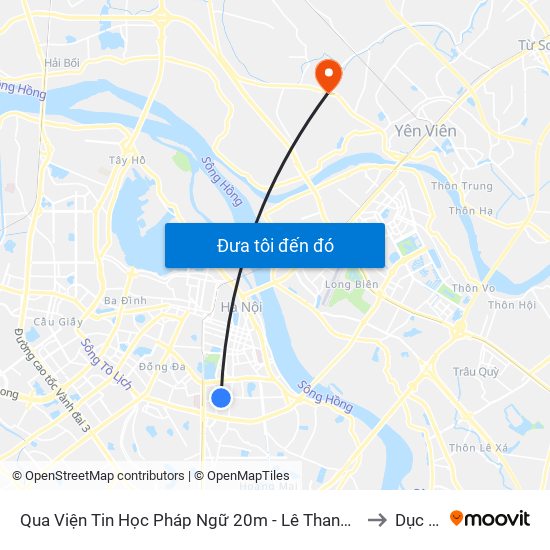 Qua Viện Tin Học Pháp Ngữ 20m - Lê Thanh Nghị to Dục Tú map