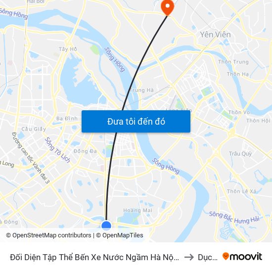 Đối Diện Tập Thể Bến Xe Nước Ngầm Hà Nội - Ngọc Hồi to Dục Tú map