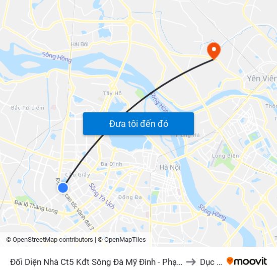 Đối Diện Nhà Ct5 Kđt Sông Đà Mỹ Đình - Phạm Hùng to Dục Tú map