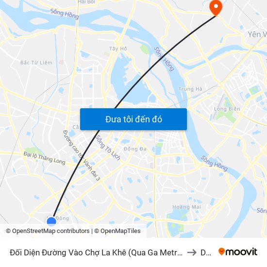 Đối Diện Đường Vào Chợ La Khê (Qua Ga Metro La Khê) - 405 Quang Trung (Hà Đông) to Dục Tú map