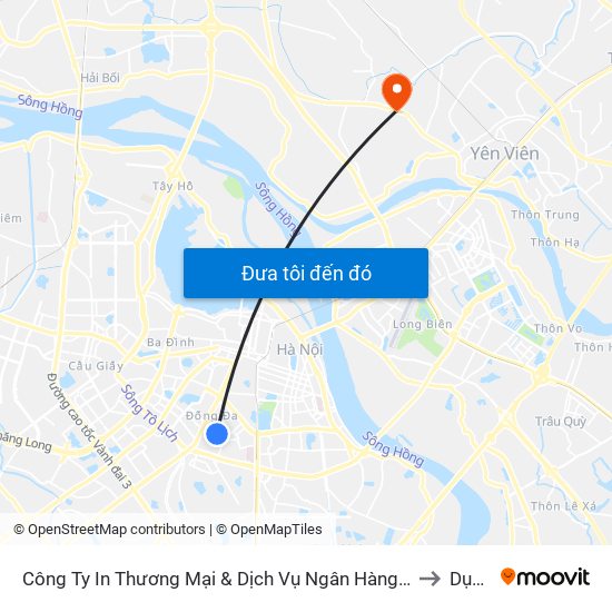 Số 10 Chùa Bộc - Học Viện Ngân Hàng to Dục Tú map