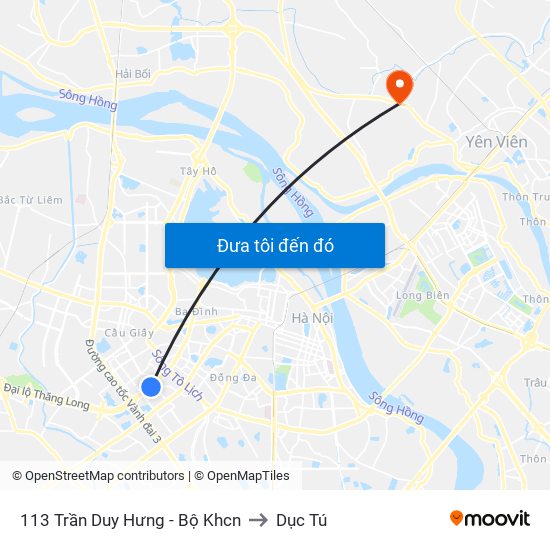 113 Trần Duy Hưng - Bộ Khcn to Dục Tú map
