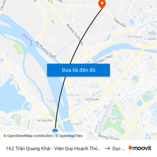 162 Trần Quang Khải - Viện Quy Hoạch Thủy Lợi to Dục Tú map