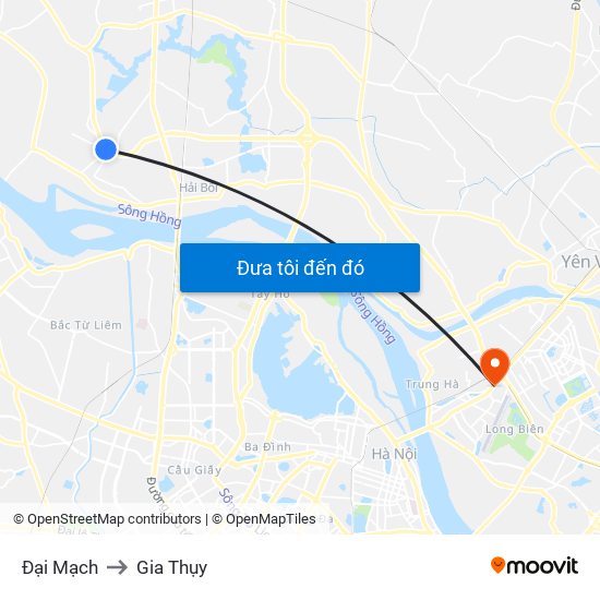 Đại Mạch to Gia Thụy map