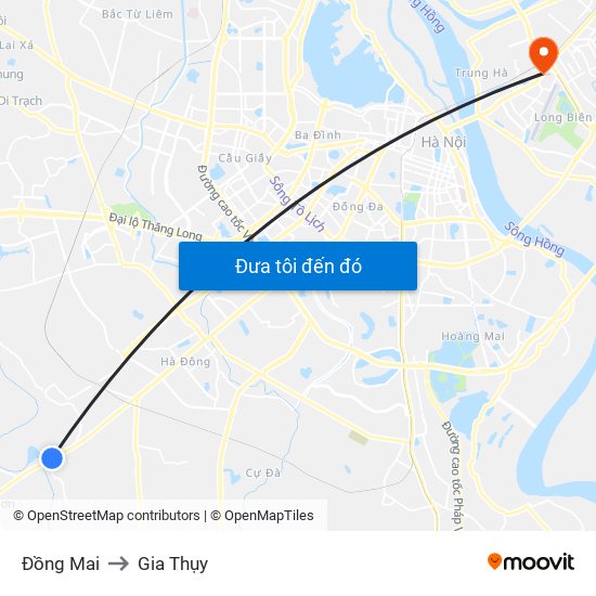 Đồng Mai to Gia Thụy map