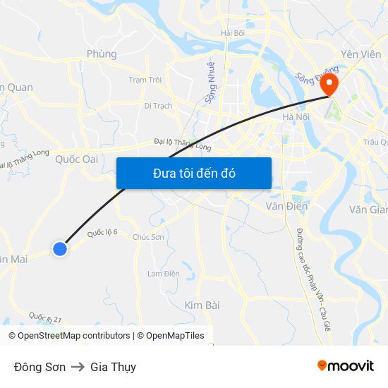 Đông Sơn to Gia Thụy map