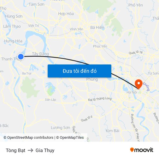 Tòng Bạt to Gia Thụy map