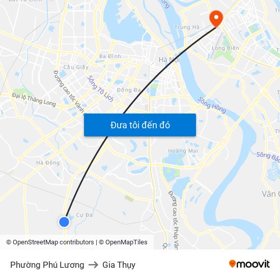 Phường Phú Lương to Gia Thụy map