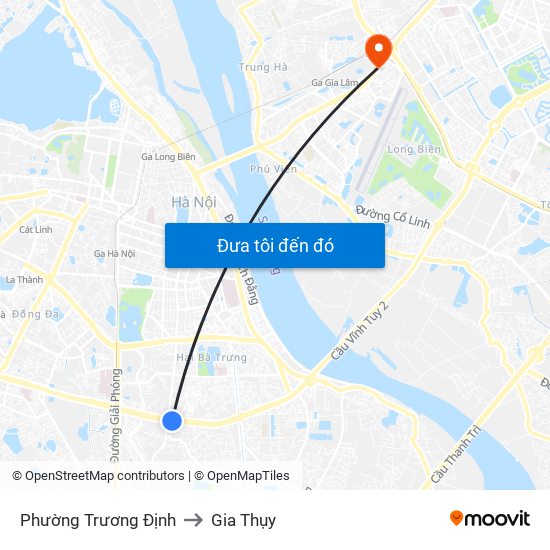Phường Trương Định to Gia Thụy map