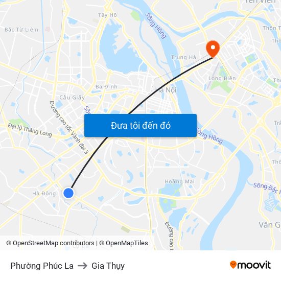 Phường Phúc La to Gia Thụy map