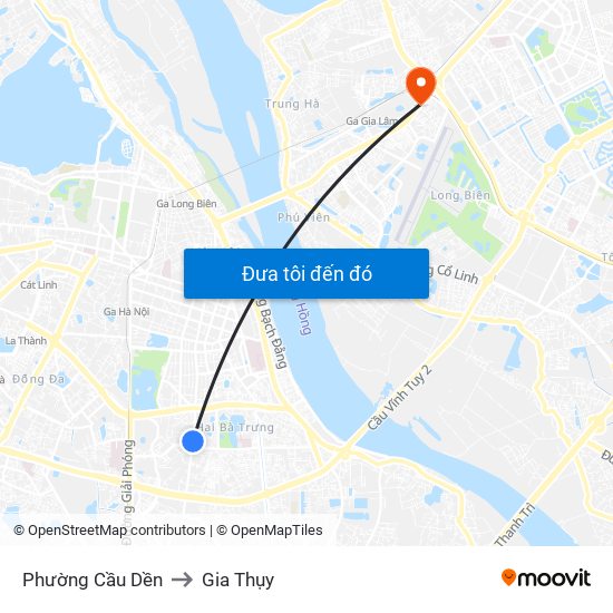 Phường Cầu Dền to Gia Thụy map