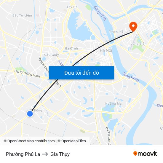 Phường Phú La to Gia Thụy map