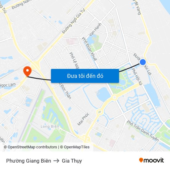 Phường Giang Biên to Gia Thụy map