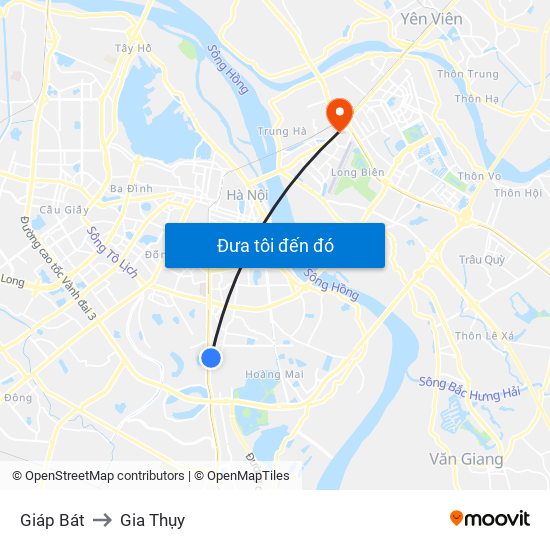 Giáp Bát to Gia Thụy map