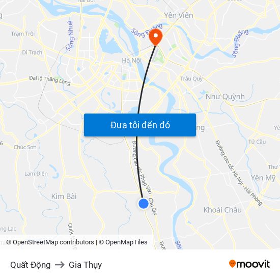 Quất Động to Gia Thụy map