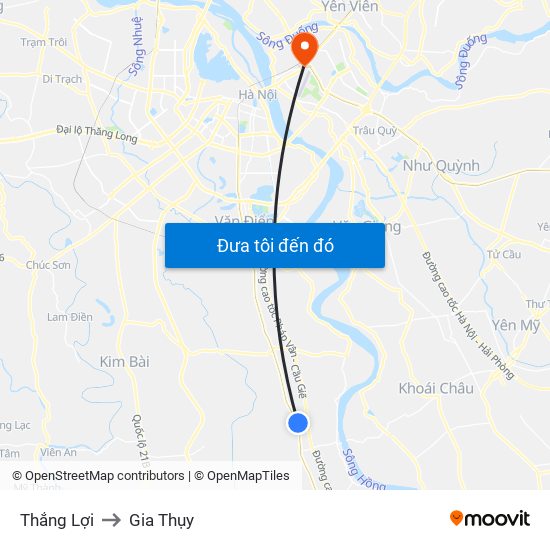 Thắng Lợi to Gia Thụy map