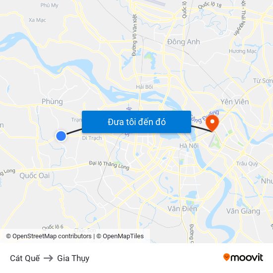 Cát Quế to Gia Thụy map