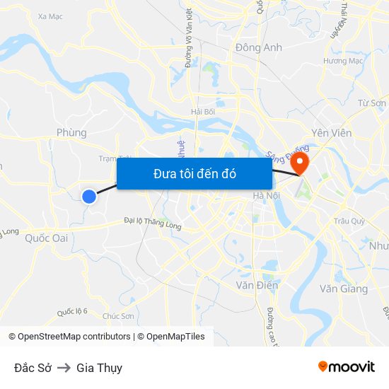 Đắc Sở to Gia Thụy map