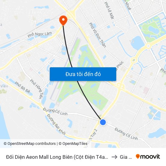 Đối Diện Aeon Mall Long Biên (Cột Điện T4a/2a-B Đường Cổ Linh) to Gia Thụy map