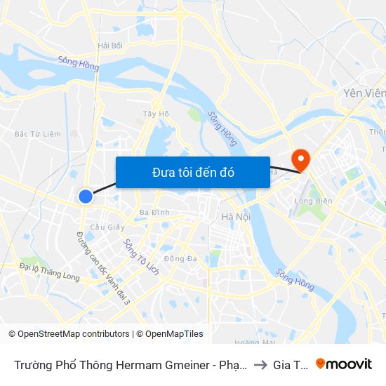 Số 9 Phạm Văn Đồng to Gia Thụy map