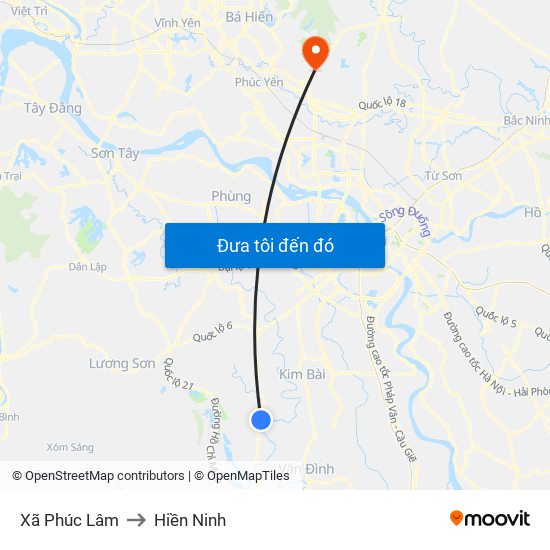 Xã Phúc Lâm to Hiền Ninh map