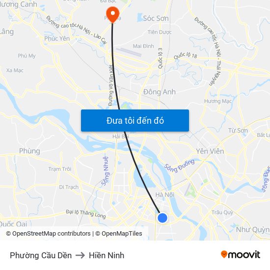 Phường Cầu Dền to Hiền Ninh map