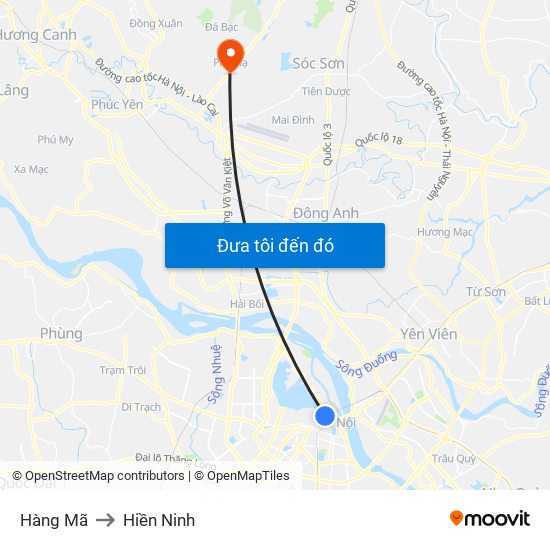 Hàng Mã to Hiền Ninh map