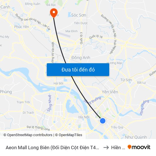 Aeon Mall Long Biên (Đối Diện Cột Điện T4a/2a-B Đường Cổ Linh) to Hiền Ninh map