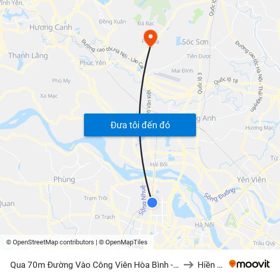 Qua 70m Đường Vào Công Viên Hòa Bình - Phạm Văn Đồng to Hiền Ninh map