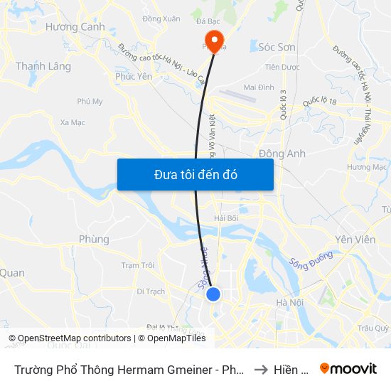 Trường Phổ Thông Hermam Gmeiner - Phạm Văn Đồng to Hiền Ninh map