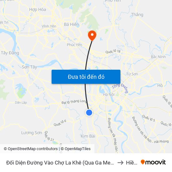 Đối Diện Đường Vào Chợ La Khê (Qua Ga Metro La Khê) - 405 Quang Trung (Hà Đông) to Hiền Ninh map