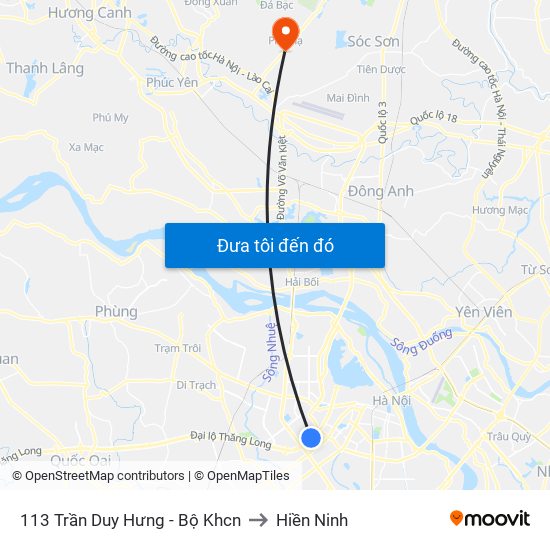 113 Trần Duy Hưng - Bộ Khcn to Hiền Ninh map
