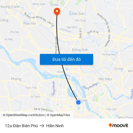 12a Điện Biên Phủ to Hiền Ninh map