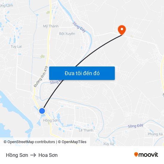 Hồng Sơn to Hoa Sơn map
