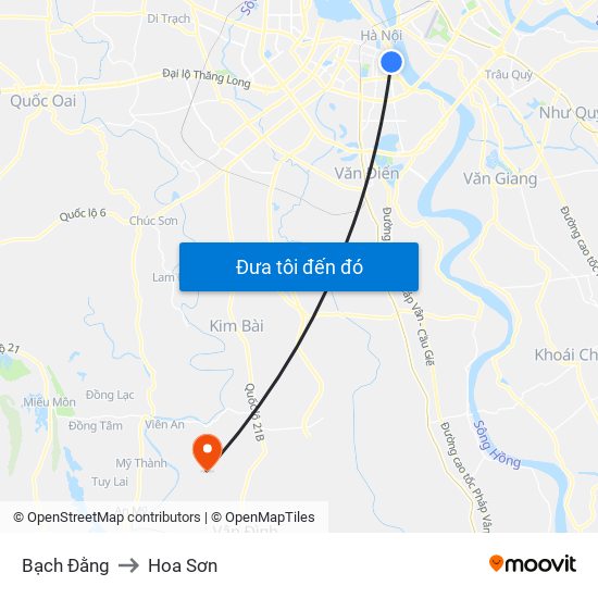 Bạch Đằng to Hoa Sơn map