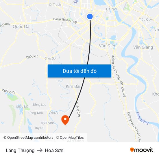 Láng Thượng to Hoa Sơn map