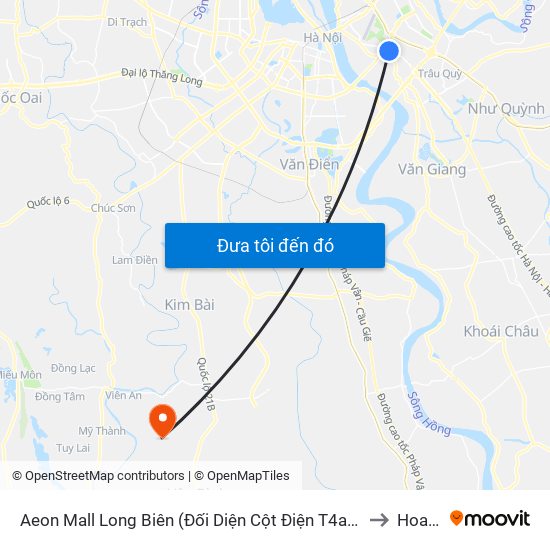 Aeon Mall Long Biên (Đối Diện Cột Điện T4a/2a-B Đường Cổ Linh) to Hoa Sơn map