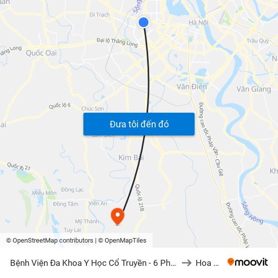 Công Ty Miwon - Phạm Hùng to Hoa Sơn map