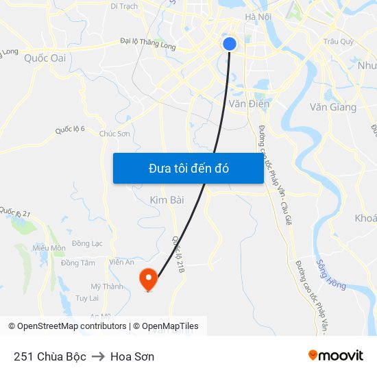 251 Chùa Bộc to Hoa Sơn map