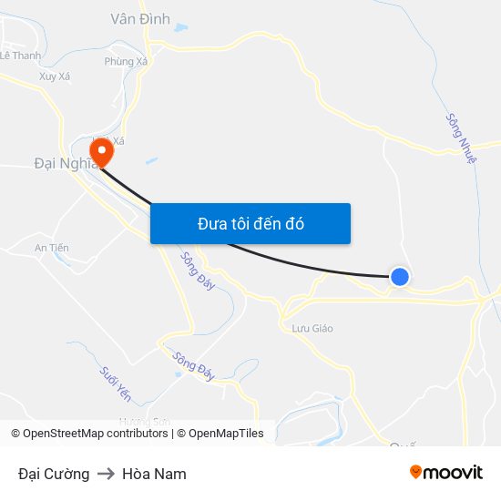 Đại Cường to Hòa Nam map