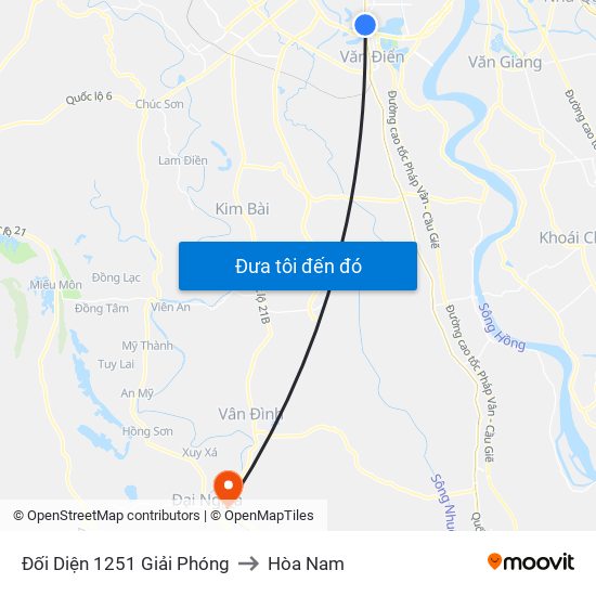 Đối Diện 1251 Giải Phóng to Hòa Nam map