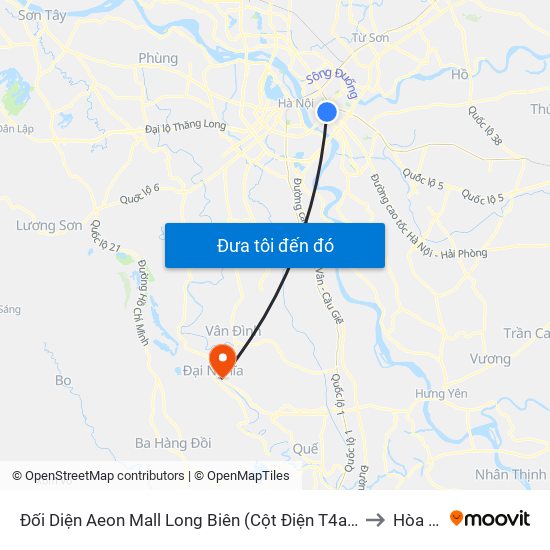Đối Diện Aeon Mall Long Biên (Cột Điện T4a/2a-B Đường Cổ Linh) to Hòa Nam map