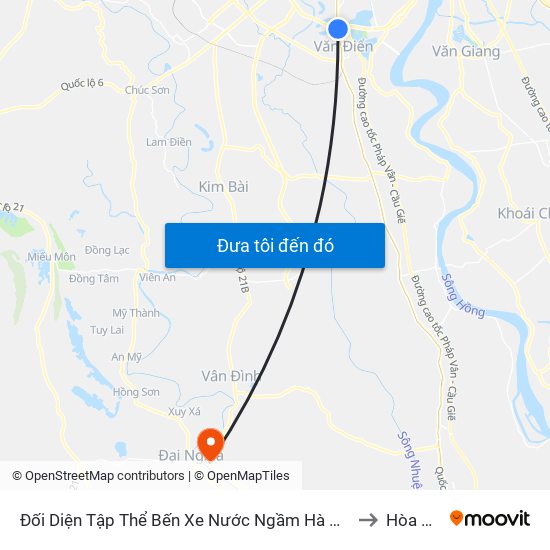 Đối Diện Tập Thể Bến Xe Nước Ngầm Hà Nội - Ngọc Hồi to Hòa Nam map